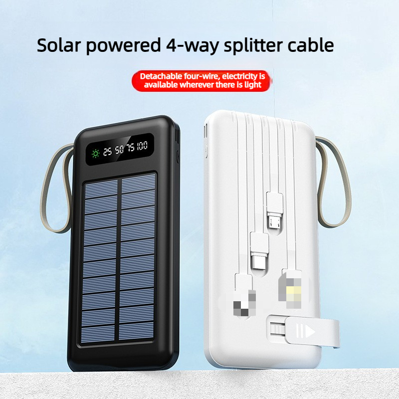 Solar Emergency Charger - 10000/20000mAh 야외용 태양광 대용량 모바일 보조배터리