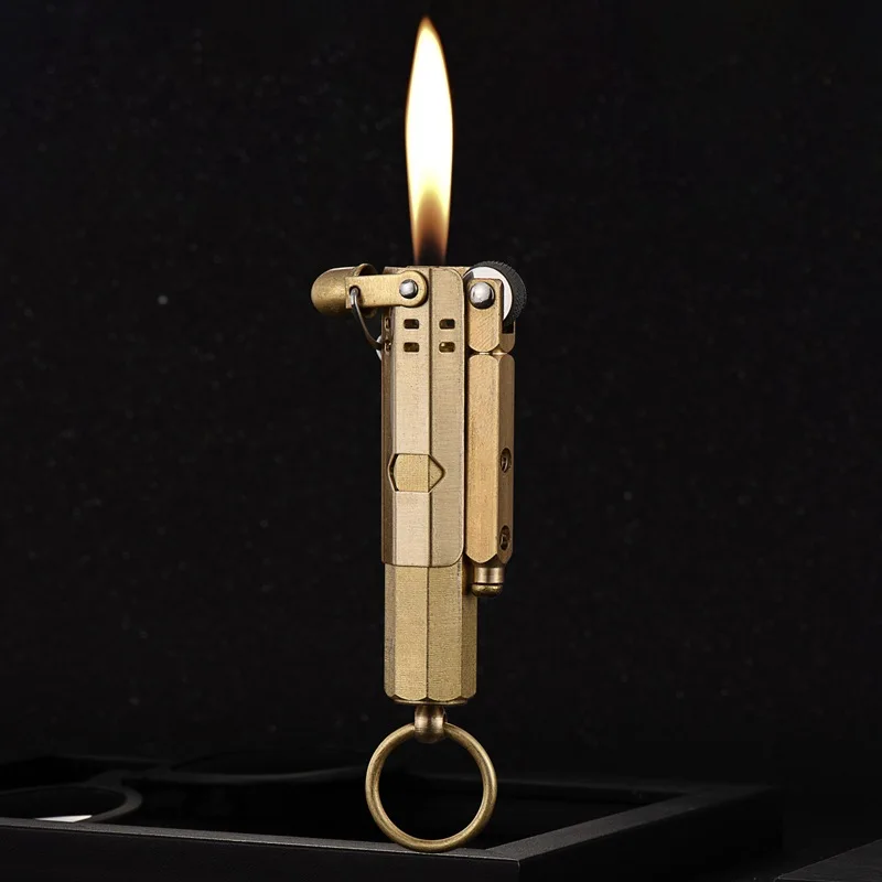 Fire Starting Kit - 새로운 레트로 라이터 트렌치형 순수 구리