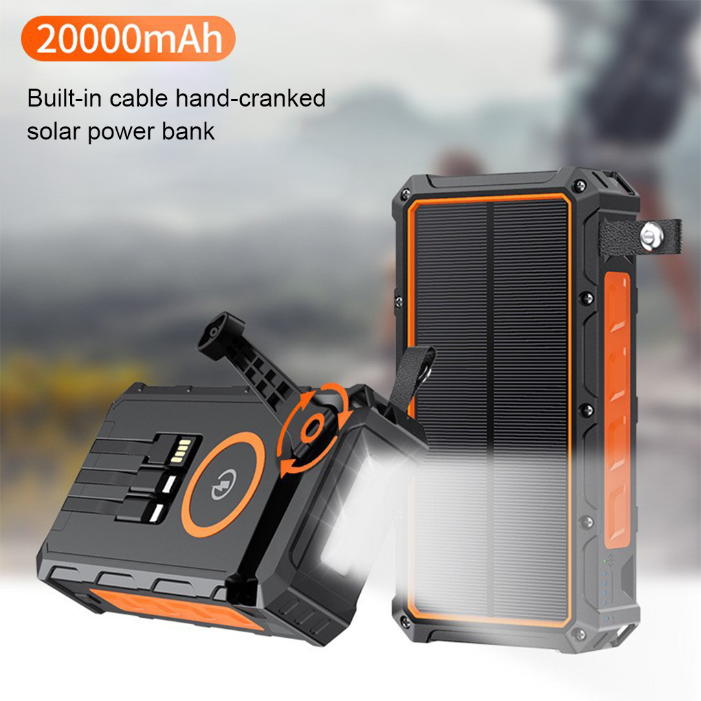 200000mAh 태양열 핸드 크랭크 보조베터리 고속  - Solar Emergency Charger 리뷰 및 가격