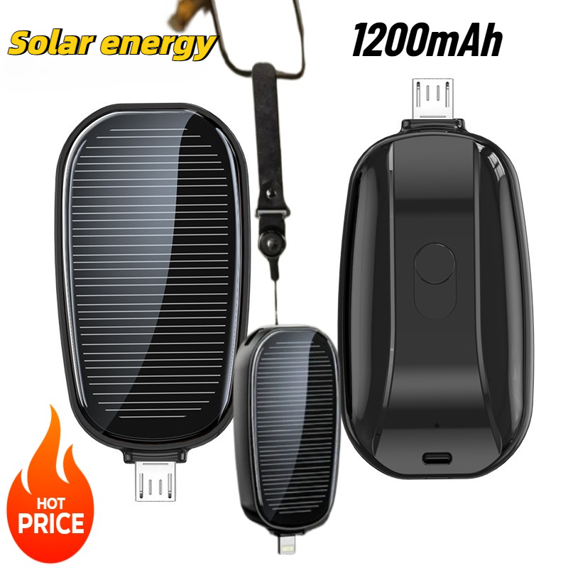 1200mAh 태양광 미니 보조배터리 키체인 휴대용 충 - Solar Emergency Charger 리뷰 및 가격